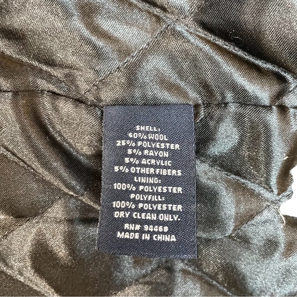 ST. JOHN'S BAY Wool Jacket Pea Coat Overcoat Mens Size M Color Dark Gray - Picture 7 of 9